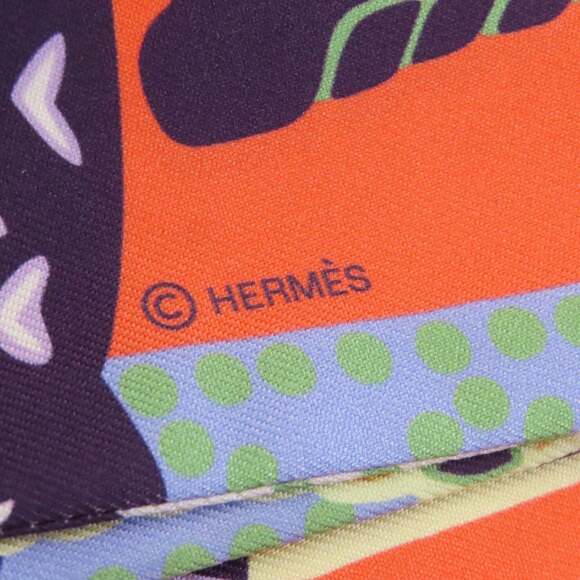 Hermes Twilly Scarf/Muffler Silk Women's HERMES - Picture 4 of 12